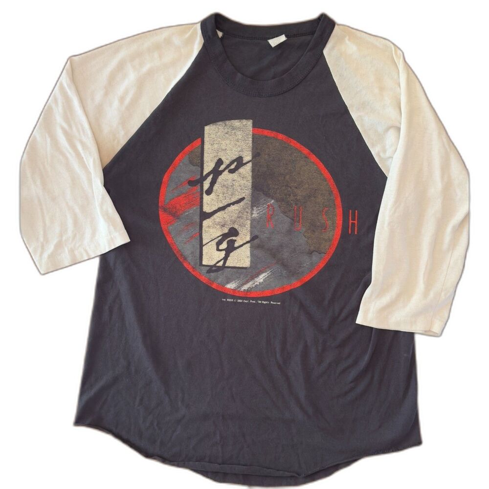 Vintage Rush Grace Under Pressure Tour 1984 Baseball Raglan Shirt